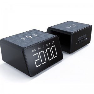 FB-CR01W 1.4Inch Bluetooth Clock Radio Qi vezetéknélküli töltővel